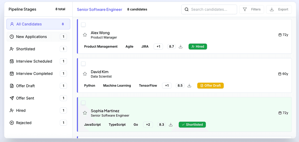 AI Recruitment Dashboard